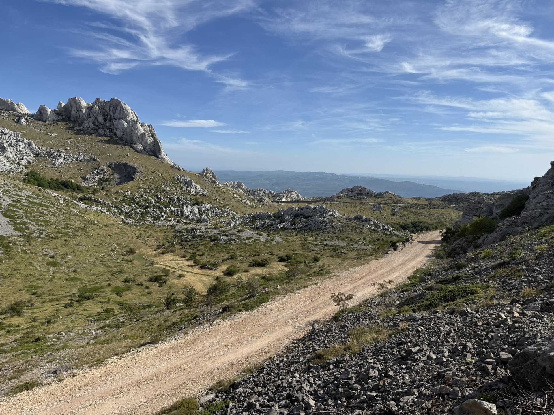 Kroatien Karstpiste Meerblick